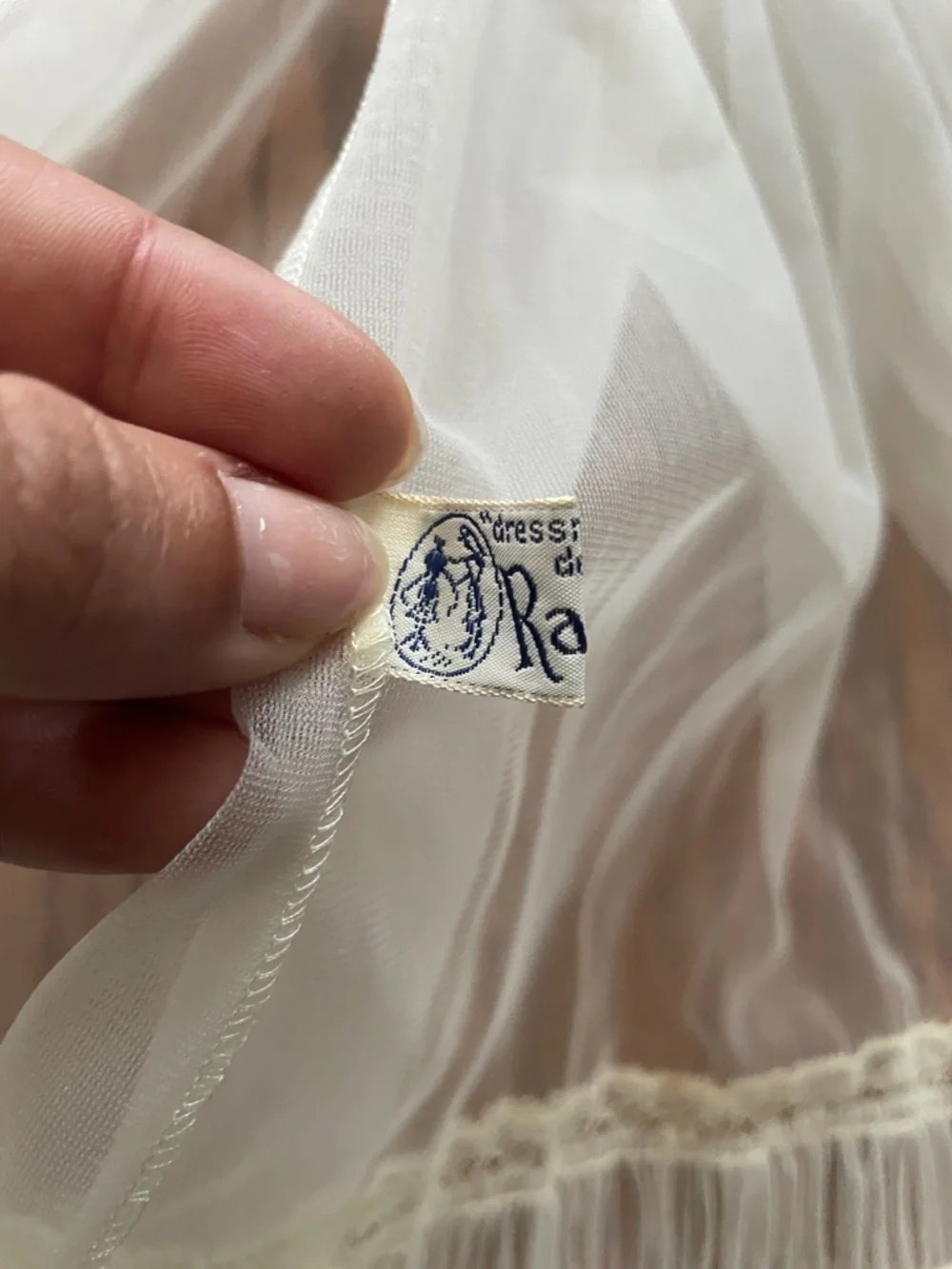 Vintage Radcliffe Ivory Peignoir Dressing Gown One Size - Picture 5 of 9